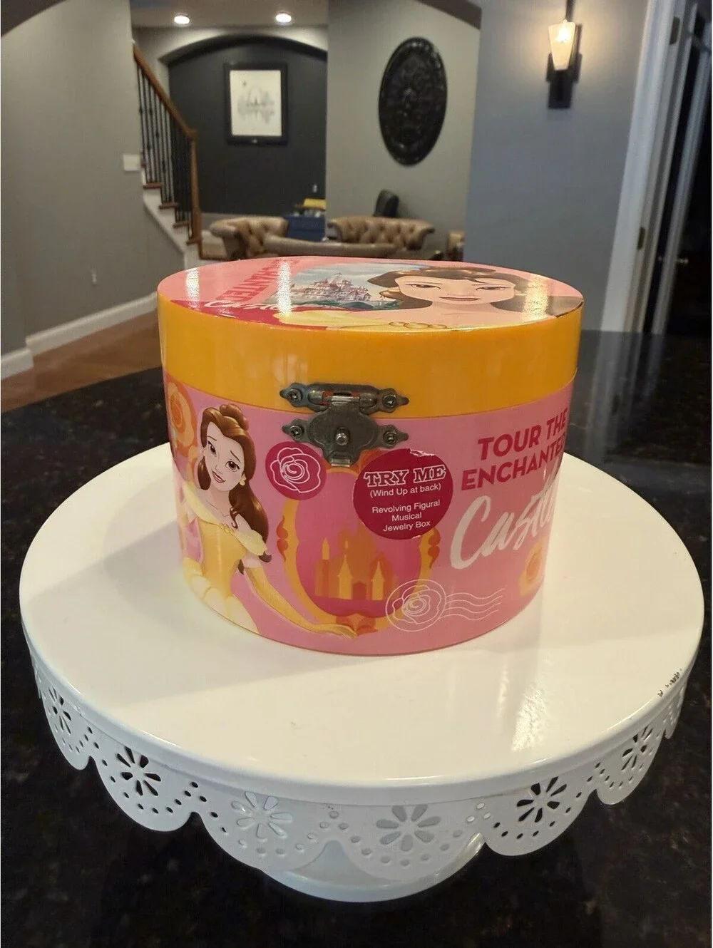 Vtg 1991 Disney Beauty & The Beast Princess Belle Musical Jewelry Box Works